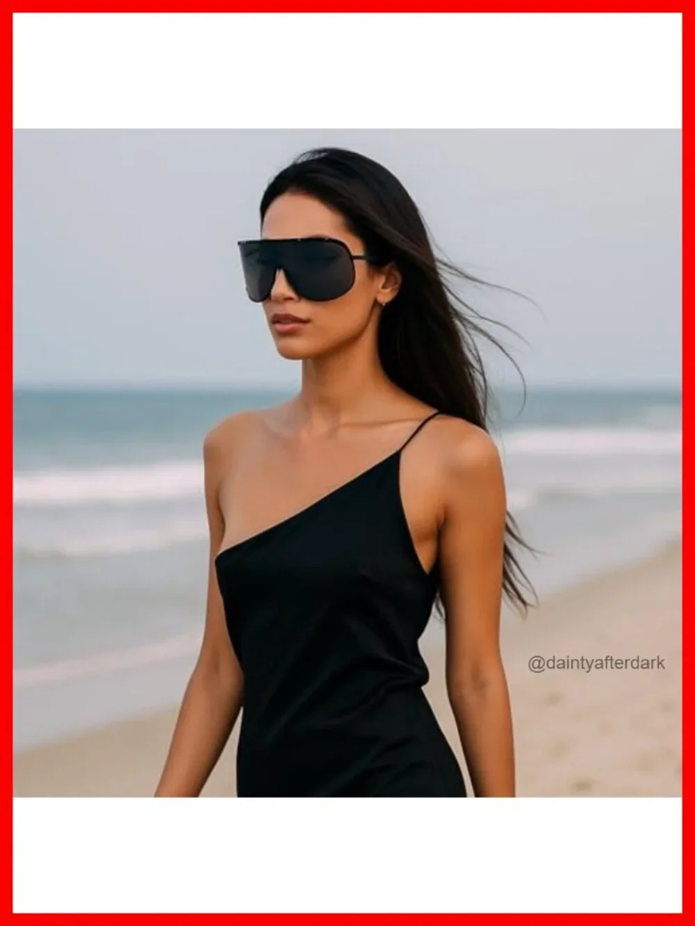Oversized Square Shield Sunglasses UV400 Protection Metal Frame